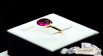 Gredzens "Burvība (Fuchsia)" ar Swarovski™ kristāliem