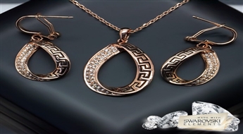 Komplekts "Meandra" ar Swarovski™ kristāliem