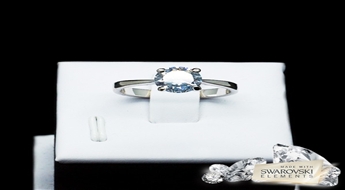 Gredzens "Klasika II" ar Swarovski™ kristāliem