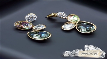Auskari "Medus Asaras" ar Swarovski™ kristāliem