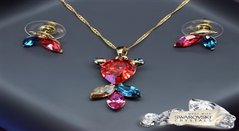 Komplekts "Zelta Zivtiņa" ar Swarovski™ kristāliem