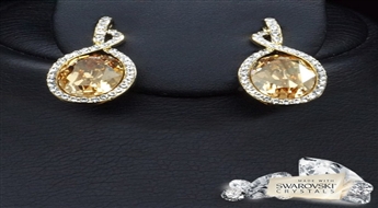 Auskari "Saules Ilūzija" ar Swarovski™ kristāliem