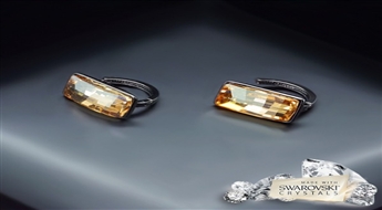 Auskari "Zelta Maģija" ar Swarovski™ kristāliem