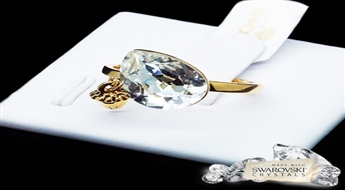 Gredzens "Skrets" ar Swarovski™ kristāliem