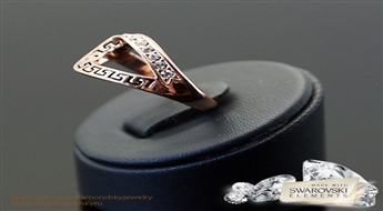 Gredzens "Meandra" ar Swarovski™ kristāliem
