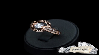 Gredzens "Krons" ar Swarovski™ kristāliem