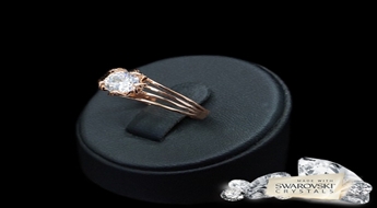 Gredzens "Vijolīte" ar Swarovski™ kristāliem