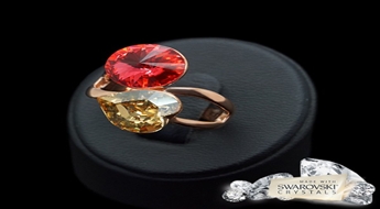 Gredzens "Turis IV" ar Swarovski™ kristāliem