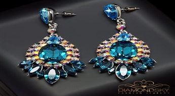 Auskari "Ķeizariene III" ar Swarovski™ kristāliem