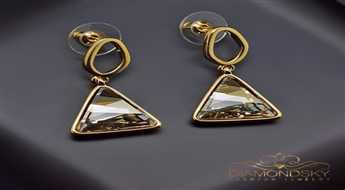 Auskari "Krīta" ar Swarovski™ kristāliem