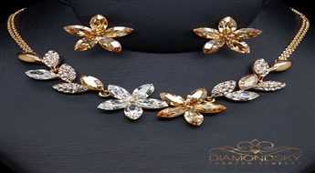 Komplekts "Saules Zieds" ar Swarovski™ kristāliem