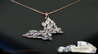 Kulons "Varavīksnes Taurenis II" ar Swarovski™ kristāliem