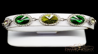Aproce "Vorteks II (Fern Green)" ar Swarovski™ kristāliem