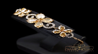 Aproce "Paradīzes Ziedi (Golden Shadow)" ar Swarovski™ kristāliem