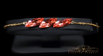 Aproce "Flamenko (Siam)" ar Swarovski™ kristāliem