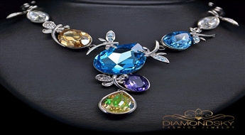 Kaklarota "Eiforija II" ar Swarovski™ kristāliem