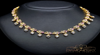 Kaklarota "Kristāla Diegs II" ar Swarovski™ kristāliem