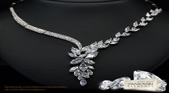 Kaklarota "Vīnogulājs" ar Swarovski™ kristāliem