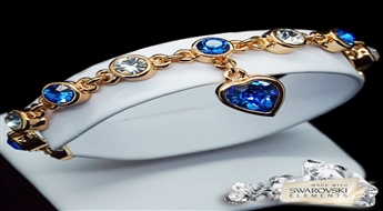 Aproce "Tieši Tev (Bermuda Blue)" ar Swarovski™ kristāliem