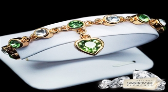 Aproce "Tieši Tev (Chrysolite)" ar Swarovski™ kristāliem