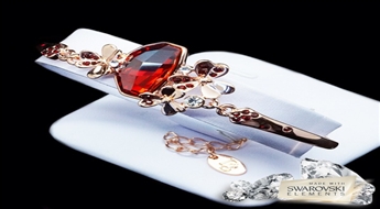 Aproce "Scarlett" ar Swarovski™ kristāliem (Siam)