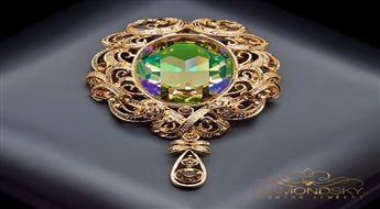 Broša "Džulianna" ar Swarovski™ kristāliem