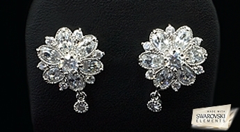 Серьги "Цветок Принцессы" с кристаллами Swarovski™ - этот модный аксессуар волшебной красоты именно для вас!