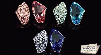 Мифическиe позолоченные серьги “Гиперборея” с оригинальными Австрийскими кристаллами Swarovski Elements™.