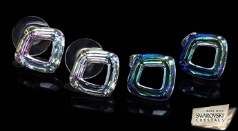 Позолоченные, яркие серьги “Мейбл” с кристаллами Swarovski™ со скидкой 50%!
