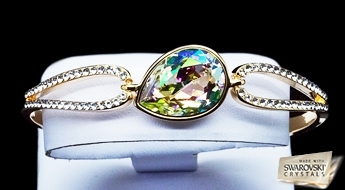 Восхитительный позолоченный браслет "Слеза Ангела" с кристаллами Swarovski™ из новой коллекции со скидкой 50%!