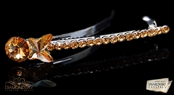 Apbrīnojama franču sprādze-automāts "Mitra (Golden Shadow)" ar spilgtiem Swarovski™ kristāliem īstām modes dāmām!