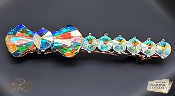 Spilgta franču matu sprādze - automāts "Kristalīna III" ar apžilbinošas krāsas Austrijas Swarovski™ kristāliem.