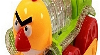 5.95€/4.18Ls par jautru rotaļu vilcieniņu "Angry Birds", kas tumsā mirgo un spēlē mūziku!