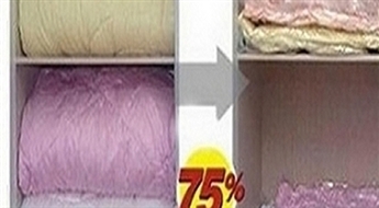 5.05€/3.55Ls par ērtu vakuuma maisu komplektu, kas paredzēts ērtai apģērbu uzglabāšanai!