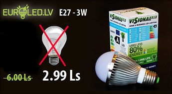 Лампа E27 3W High power