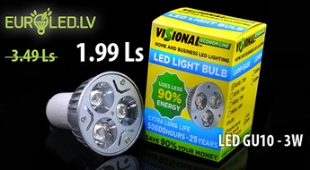 LED лампа GU10 3W VISIONAL Econom.