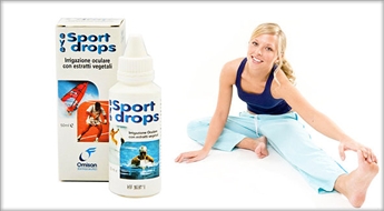 SPORT EYE DROPS - acu pilieni sportistiem ar kumelīšu un kliņģerīšu ekstraktu.