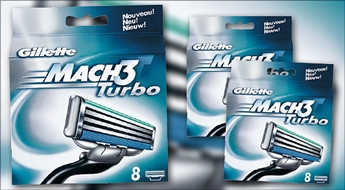 Комплекты картриджей для мужской бритвы "Gillette Mach3 Turbo (8 шт.)"