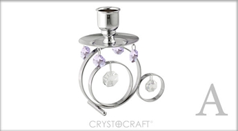 Эксклюзивный подарок с кристаллами SWAROVSKI ELEMENTS - подсвечник с золотым покрытием 585°/24 k со скидкой 40%!