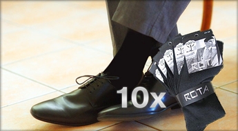 10 x pāri melnu vīriešu zeķu ROTA ar atlaidi 61%!