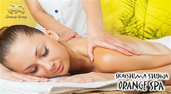 Skaistuma studija "Orange Spa" piedāvā : atveseļojošā un relaksējošā ķermeņa masāža ar aroma eļļām ( 60 minūtes) ar 50% atlaidi !