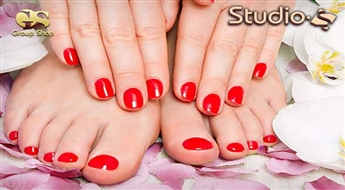 Комплект для ухоженных рук и ног! Классический педикюр с лаком Gelish + классический маникюр с Gelish со скидкой 50%!