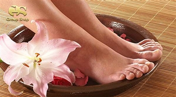 Классический педикюр + GELISH + пиллинг с АНА кислотами + ванночка для ног +  масло  со скидкой  55% !