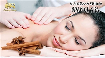 Cтудия красоты "Orange Spa" предлагает отличную возможность насладиться масажем всего тела c корицей + обёртывание ( 90 минут ) со скидкой 50%!