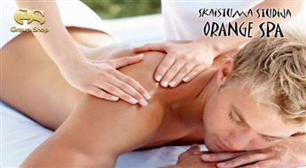Piedāvājums vīriešiem un sievietēm! Visa ķermeņa fitness masāža (1 stunda) skaistumā studijā "Orange Spa" ar 50% atlaidi !