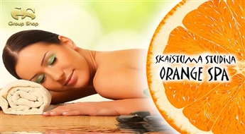 Ienirstiet apelsīnu paradīzē! Apelsīnu SPA rituāls skaistuma studijā "Orange Spa" ar 60% atlaidi!