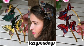 Sagaidi rudeni ar vasarīgu noskaņu! Matu rota ar taureņiem no lazysundays ar 50% atlaidi!