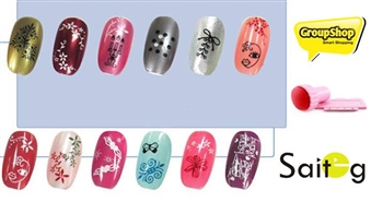 56% atlaide komplektām naga virsmai NAIL ART STAMPING! Izrotāt savus nagus ar oriģināliem zīmējumiem!