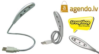 USB lampa Jūsu PC vai portatīvā datora klaviatūras apgaismošanai ar 51% atlaidi!