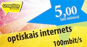Optiskais internets ar ātrumu 100Mbit/s tikai par 5 latiem mēnesī!